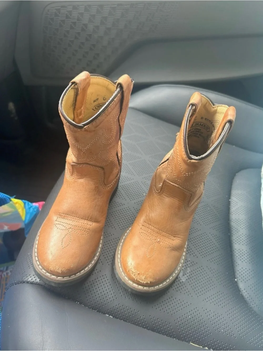 Kids Tan Cody James Western Pull-On Boots